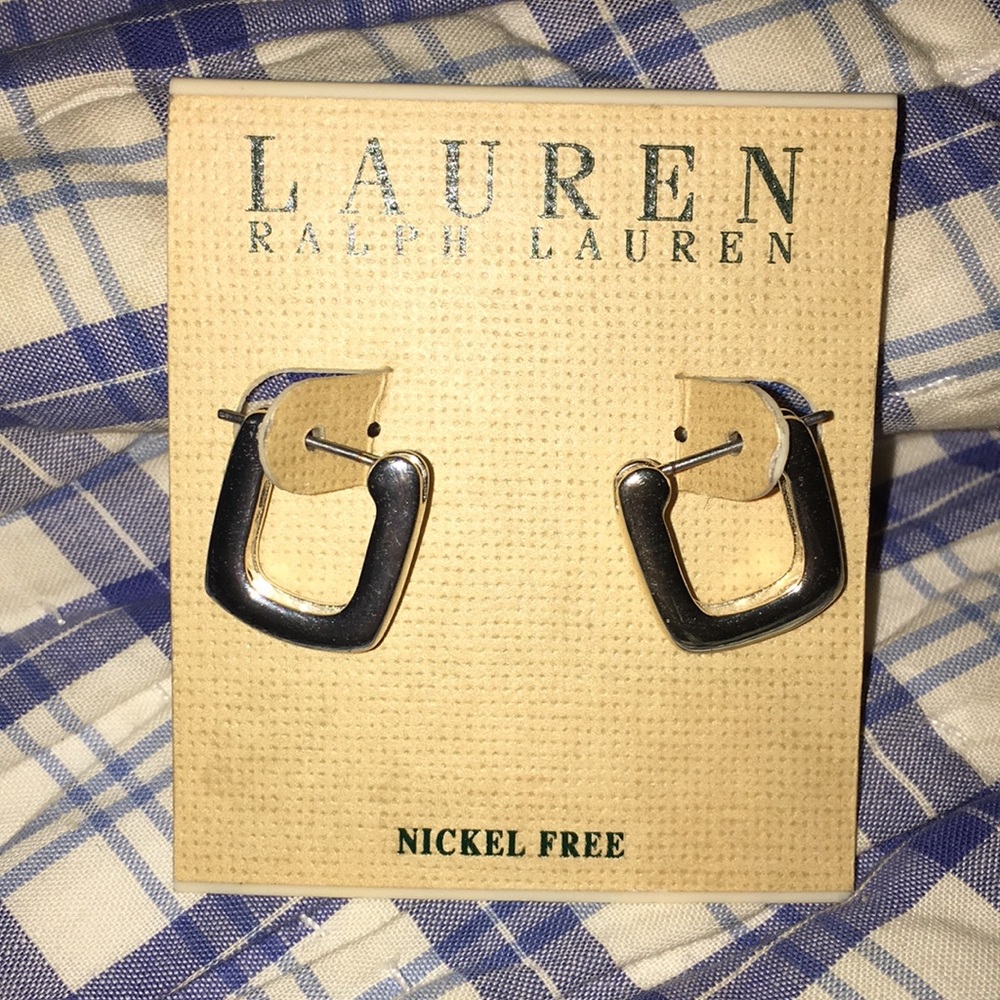 Ralph Lauren Earrings NWT Nickel Free Silver Tone